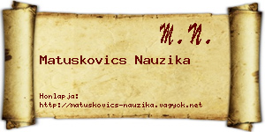 Matuskovics Nauzika névjegykártya
